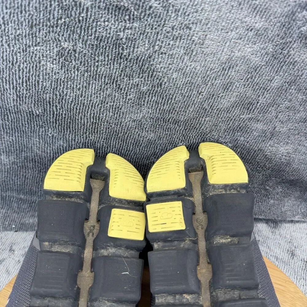 On Shoes Mens Size 12.5 Gray Yellow Mesh Running Athletic Sneakers Low Top